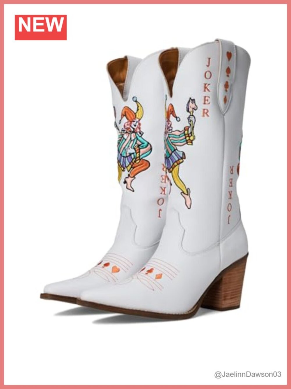 Women's Snip Toe Mid Calf Pull On Boots Leather Embroidered